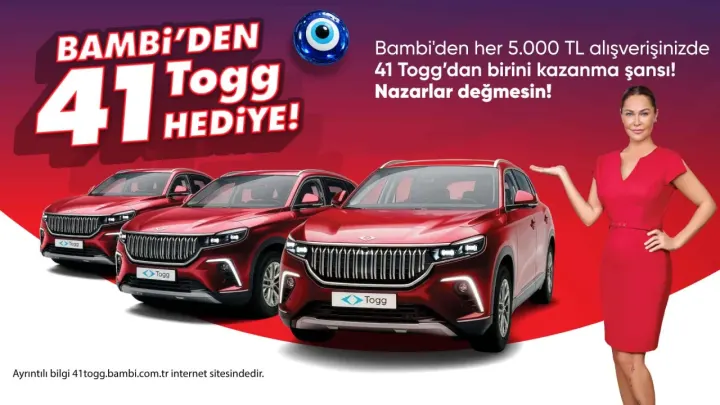 Mobilya Devi 41 TOGG T10X Hediye Edecek! Çekilişe Katılmak İçin 5 Bin TL’lik Alışveriş Yeterli