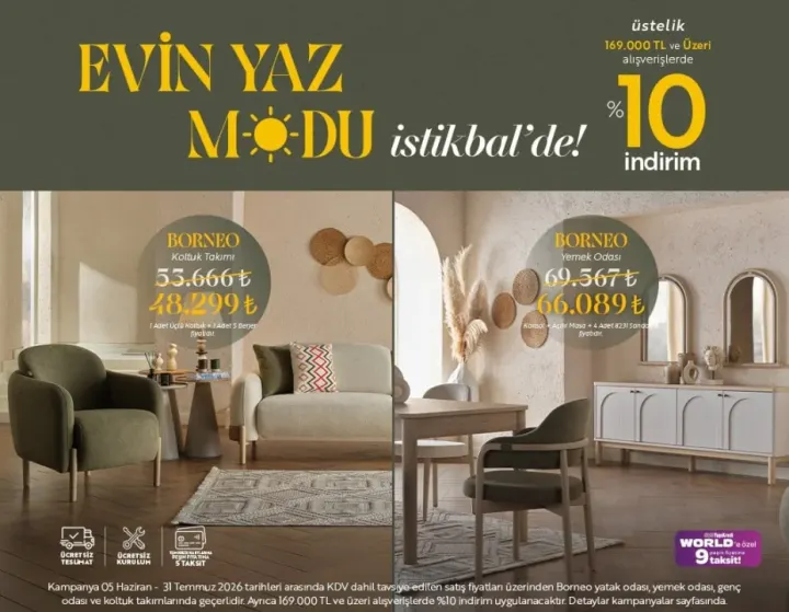 Evin Yaz Modu İstikbal'de!