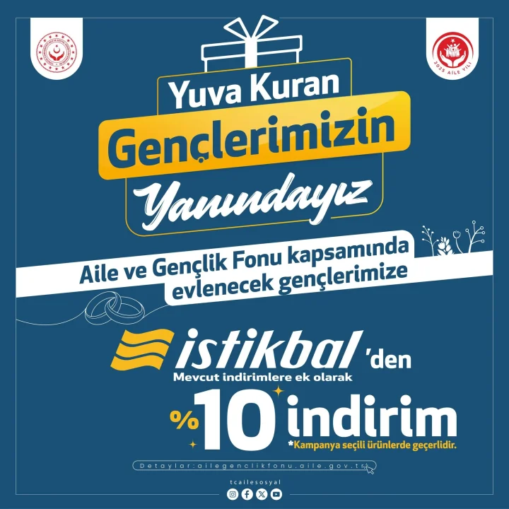 İstikbal’den Evlenecek Gençlere Özel Ekstra %10 İndirim Fırsatı!