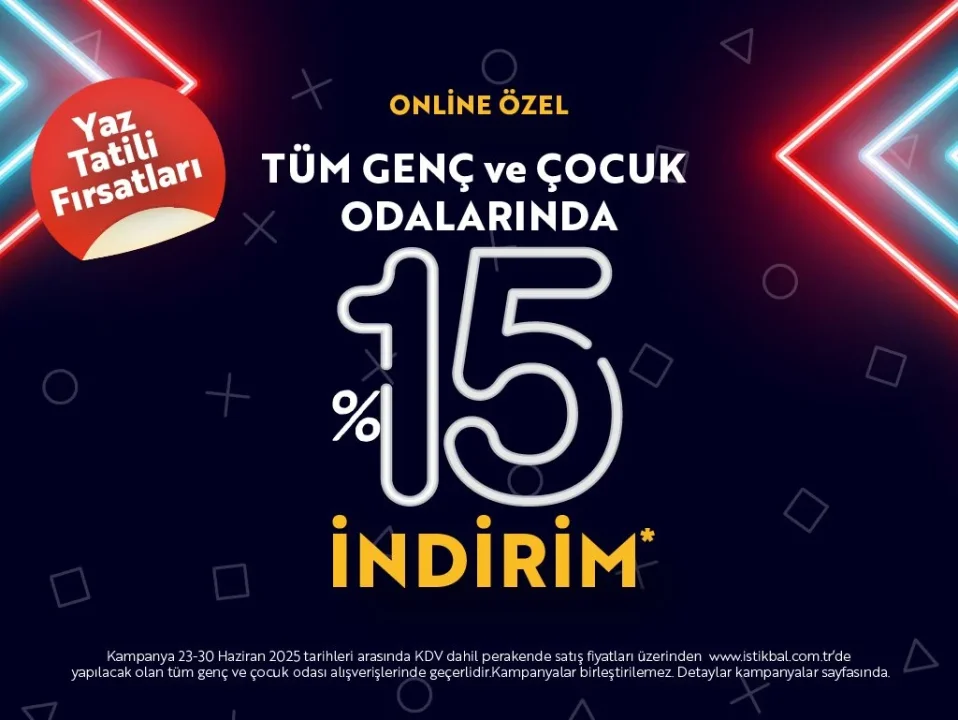 Genç ve Çocuk Odalarında Sepette %15 İndirimle Büyük Yaz Fırsatı İstikbal’de!