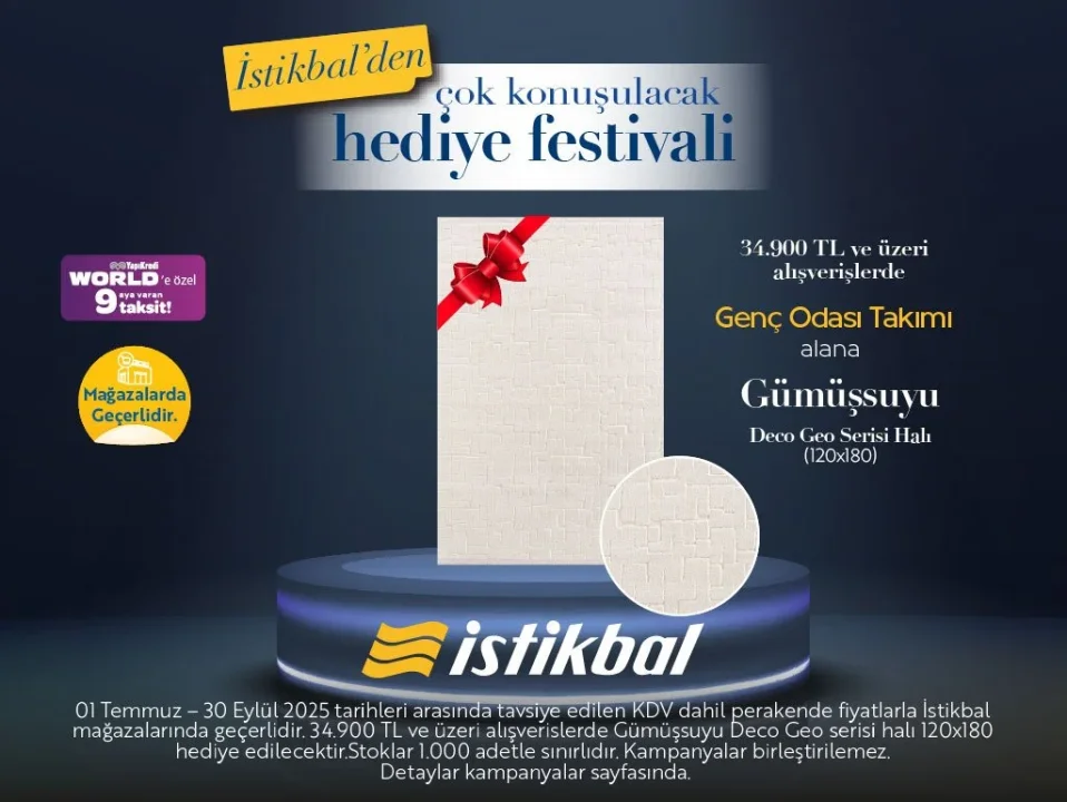 İstikbal’den Büyük Hediye Festivali: Alışverişinize Şıklık Katacak Halı Hediye!