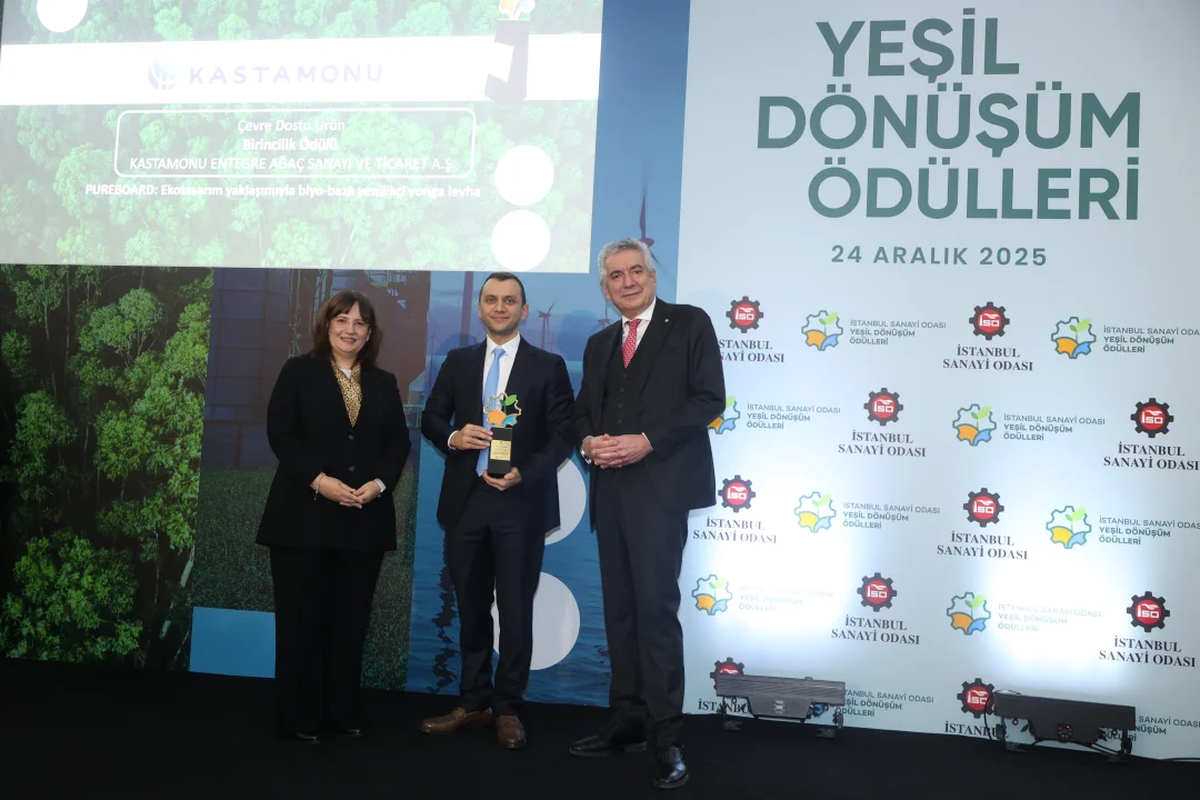 Kastamonu Entegre’ye İSO Yeşil Dönüşüm Ödülü: PureBoard Çevre Dostu Ürün Birincisi Oldu