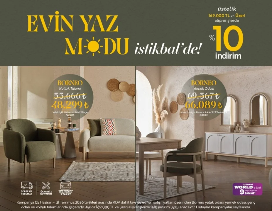 Evin Yaz Modu İstikbal'de!