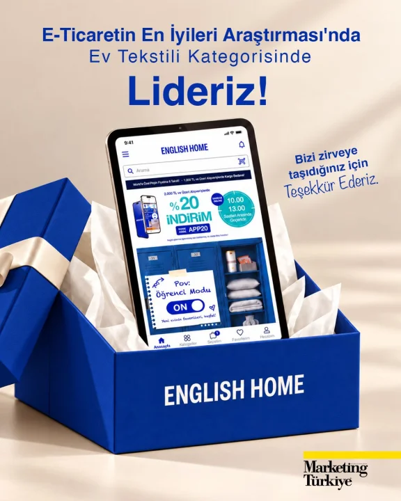 English Home E-Ticarette Ev Tekstili Kategorisinin Lideri Oldu